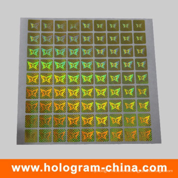 Kundenspezifischer 3D Hologramm Selbstklebend Gold Laser Aufkleber